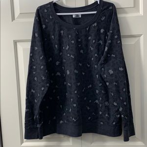 OLD NAVY Gray Leopard Crew Neck SweatShirt